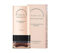 Stick Foundation Makeup - de teint pour le visage, fònd dè tèint mat à couverture complète avec pinceau, base pòur lè vìsage au léger naturel, utilisation du contour des joues dù front d́u n