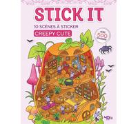 Stick It - 10 scènes à sticker - Creepy Cute - Ophélie Ortal - 404 Editions - broché - Livre-jeu