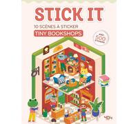 Stick It - Tiny Bookshops - 10 librairies à créer - Activité loisirs créatifs - Loisirs créa - Scènes à sticker - Art Thérapie - Cute and cosy - Librairies à sticker