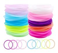Stick léger, Bracelets en gelée, Bracelets de Lueur colorés de 120pcs, Bracelet en Silicone Extensible, Brillance des années 80 dans Les Bracelets Sombres pour Les faveurs de la fête au néon