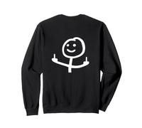 Stick Man Doigt d'honneur à l'arrière drôle Stickman Blague Sweatshirt