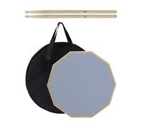 Stick Mat for - 12" Noise Reduction Drum Mute Pads with Accessories, Bag and Routine Sound Control | Perfect Home, Studio, Classroom, Apartment, Travel-Friendly Silent Drumming Outdoor