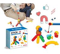 Stick-O Jeu de Construction magnétique pour Enfants à partir de 1,5 Ans, Jouets de Construction créatifs et éducatifs, Ensemble de pêche pour Filles et garçons, Jouets Montessori, 26 pièces,