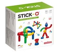 Stick-O Jeu de Construction magnétique pour Enfants à partir de 1,5 Ans, Jouets de Construction créatifs, Jouets éducatifs avec aimants, pour Filles et garçons, Jouets Montessori, 20 pièces,