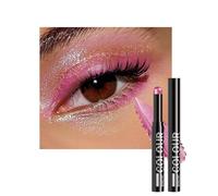 Stick ombre à paupières crème scintillante, illuminateur pour les yeux lisse et brillant, ombre à paupières et eyeliner longue tenue et waterproof (double usage), léger, waterproof, sans bavure, appli