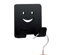 Stick On Hooks - Crochets muraux adhésifs pour accrocher sans perceuse | Smile Face Waterproof Wall Hooks, Aluminum Alloy Hooks, No Tools Hooks For Hanging Decorations In Living Spaces