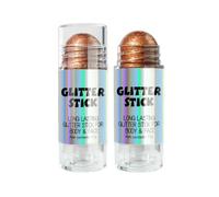 Stick Pailleté Coulissant Illuminateur Visage, Lumineux Corps Entier (04#) | Scintillant Hydratant, Luminisant Corps Longue Tenue, Applicateur Coulissant Pratique, Éclat Multi-Zones: Lèvres, Clavicules