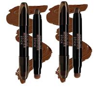 Stick Retouche Racines Instantané, 2 Pièces Sticker Retouche Racines Waterproof, Poudres R-acine Naturelles Stick pour Femmes Hommes, Bâtonnets Correcteurs R-acine Longue Tenue, pour Tou Types Cheveux