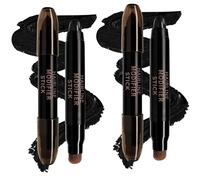 Stick Retouche Racines Instantané, 2 Pièces Sticker Retouche Racines Waterproof, Poudres R-acine Naturelles Stick pour Femmes Hommes, Bâtonnets Correcteurs R-acine Longue Tenue, pour Tou Types Cheveux