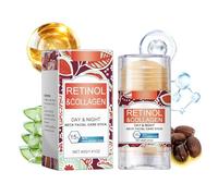 Stick Soin Visage cou Jour et Nuit Rétinol & Collagène, Hydratant Visage Collagène Rétinol Avec Acide Hyaluronique, Crème Hydratante Visage, Crème Anti Rides Visage Cou Pour Femme & Homme(1PACK)