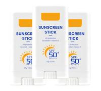 Stick solaire SPF 50+ pour le visage - Format voyage sans traces blanches - Protection solaire nomade et propre pour les retouches quotidiennes (trajets, extérieur) (3Pièce)