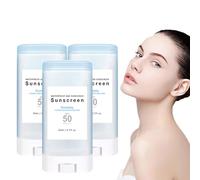 Stick Solaire SPF50 Sans Parfum,Stick de Crème Solaire pour le Visage et le Corps,Crème Solaire Hydratante pour le Visage,Très Haute Protection,Apaise,Nourrit,Résistant à L'eau (3PCS)
