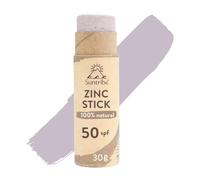 Stick Solaire Zinc Mineral Naturel SPF 30 Suntribe - 30 g, Bio+Biodégradable, 100% Naturelle - Sans Danger Pour Les Récifs, Oxyde de Zinc Non Nano, Trés Résistante à l'Eau, Surf+Sport - Teinté