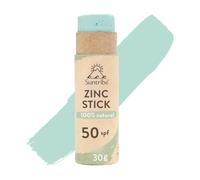 Suntribe Crayon solaire minéral bio au zinc SPF 50 anti-récifs - 30 g (vert menthe)