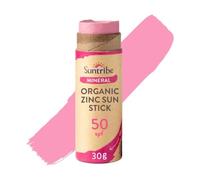 Stick Solaire Zinc Mineral Naturel SPF 50 Suntribe - 30 g, Bio+Biodégradable, 100% Naturelle - Sans Danger Pour Les Récifs, Oxyde de Zinc Non Nano, Trés Résistante à l'Eau, Surf+Sport - Pretty Pink