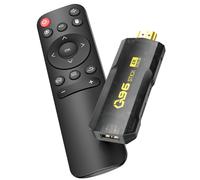 Stick TV Android 4K Ultra HD HDMI avec Télécommande Streaming WiFi Téléviseur Noir