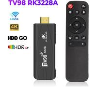 Stick TV Android tv Stick 4K, multimédia 2.4G 5G WIFI HD clé TV 1+8G avec télécommande
