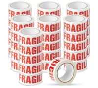 Stick Well Fragile Ruban adhésif d'emballage 48 mm x 66 m, 36 rouleaux, ruban adhésif à faible bruit, sécurisé et collant, ruban adhésif robuste pour emballage, déménagement, boîtes en carton et