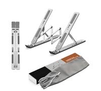 Stick Well Support pour Ordinateur Portable pour Bureau, rehausseur réglable en Aluminium pour Ordinateur Portable pour Bureau et lit, Support ventilé à l'air, Compatible avec MacBook, Dell, HP et 10