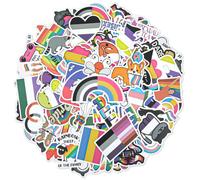 Sticker 100 Pièces Pride Sticker Lgbt Joyeux Arc-En-Ciel Sticker Gay Pride Sticker Laptop Vélo Scrapbook Stickers Pour Fierté Pansexuel Bisexuel Scrapbook Skateboard Voiture