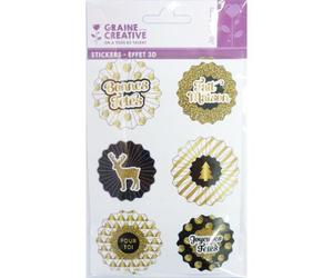 Sticker 3d Cocardes De Noel
