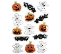 Sticker 3d Halloween Pailleté 2,6 À 4,8cm 14 Pièces