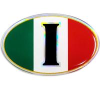 Sticker 3D Ovale Drapeau Italie HQ