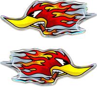 Sticker 3D Pivert Flammes Dx - Sx HQ