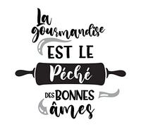 Sticker 70 x 50 - la Gourmandise est le péché des bonnes âmes