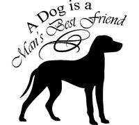 Sticker A dog is a man's best friend