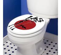 Sticker abattant toilette drapeau Japonais et bambou