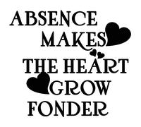 Sticker Absence makes the heart grow fonder