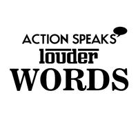 Sticker Action speaks louder words