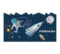 Sticker Adhésif Tête de Lit Enfant - La Tête Dans L'Espace - Personnalisable Avec Le Prénom De Votre Enfant - Dimensions 50 cm x 90 m - Protection Anti-UV