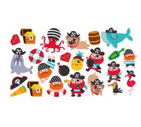 Sticker Adventure Pirates 24 U. - Stickers En Mousse Eva