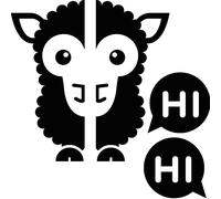 Sticker agneaux en deux parties