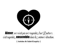 Sticker Aimer - Antoine de Saint Exupêry