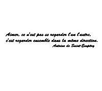 Sticker Aimer c'est regarder... - Antoine de Saint-Exupéry