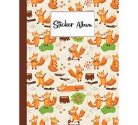 Sticker Album: Cute Fox Sticker Album, Blank Sticker Book / My Cool Sticker Book, 120 Pages, Size 8" x 10"
