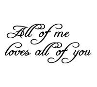 Sticker All of me loves all of you