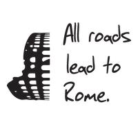 Sticker All roads lead to Rome