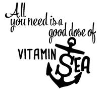 Sticker All you need is a good dose of Vitamin Sea