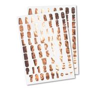 Sticker Alphabet Métallique Cuivré 134 Pièces