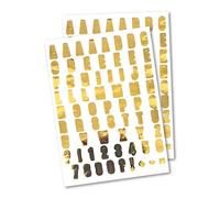 Sticker Alphabet Métallique Doré 134 Pièces