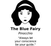 Sticker Always let your conscience be your guide - Pinocchio