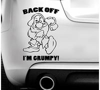 Sticker amusant en vinyle pour voiture, ordinateur portable, bateau, inscription «Back Off I’m Grumpy»