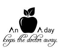 Sticker An apple a day keeps the doctor away
