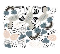 Sticker animaux scandinaves chevaux joyeux