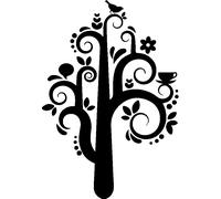Sticker arbre à thé de l'oiseau