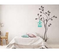 Sticker Arbre Cage Oiseau 3 - Nombreuses tailles et couleurs disponibles